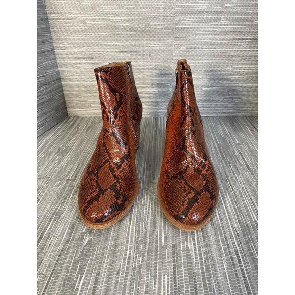 s-l500.jpg Madewell Womens‎ The Rosie Ankle Boots Booties Brown Black Leather Zip 6.5 New